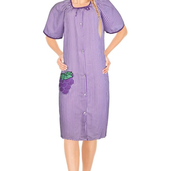 JEFFRICO House Dresses for Women with Pockets - Lightweight Breathable Purple - Picture 1 of 4